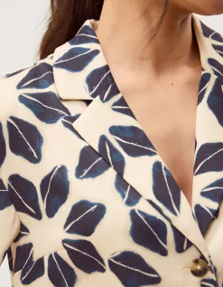 Ellison Floral Print Shirt Blue