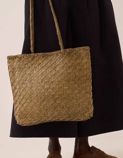 Ellyla Rhia Woven Leather Tote Bag