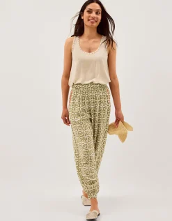 Elma Print Balloon Trousers Green