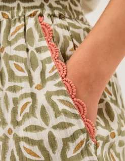 Elma Print Balloon Trousers Green