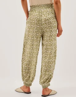 Elma Print Balloon Trousers Green