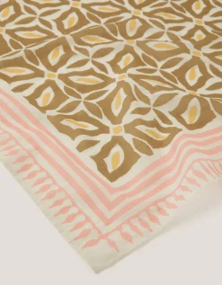 Elma Print Square Cotton Scarf
