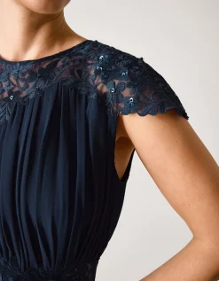 Elodie Lace Chiffon Bridesmaid Dress Blue