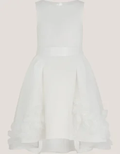 Eloise Appliqué Rose Dress Ivory