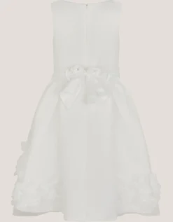 Eloise Appliqué Rose Dress Ivory
