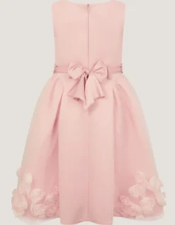 Eloise Appliqué Rose Dress Pink
