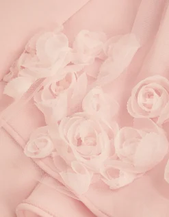 Eloise Appliqué Rose Dress Pink