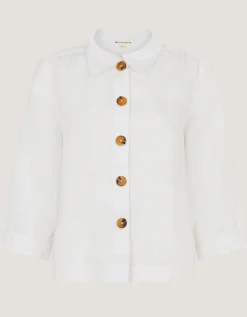 Emelia Linen Shirt Ivory