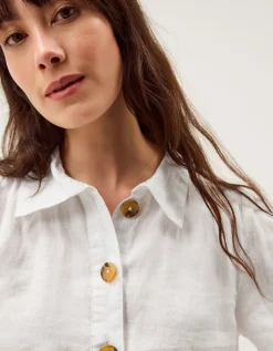 Emelia Linen Shirt Ivory