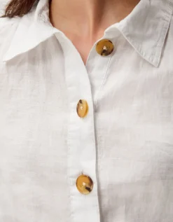 Emelia Linen Shirt Ivory