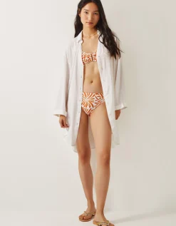 Esme Beach Shirt Dress White