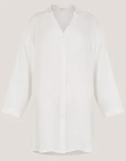 Esme Beach Shirt Dress White