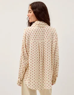 Esme Polka Dot Shirt & Scarf Ivory