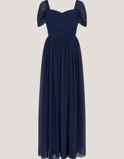 Evelyn Bardot Bridesmaid Dress Blue