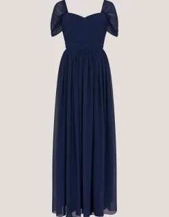 Evelyn Bardot Bridesmaid Dress Blue