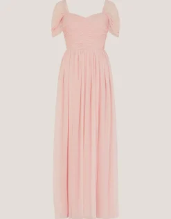 Evelyn Bardot Bridesmaid Dress Pink
