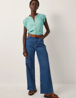 Evelyn Sleeveless Smocked Top