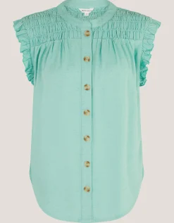 Evelyn Sleeveless Smocked Top