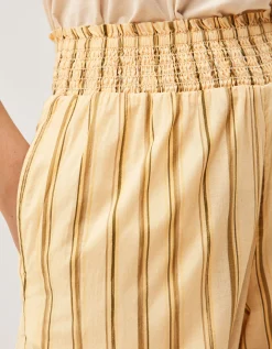 Eve Stripe Balloon Trousers Ivory