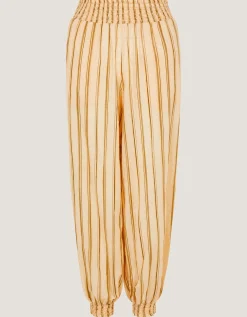 Eve Stripe Balloon Trousers Ivory