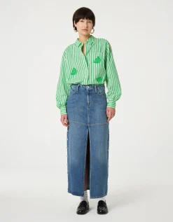 Fabienne Chapot Alex Lime Stripe Shirt Green