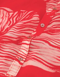 Fabienne Chapot Denis Shell Print Shirt Dress Red