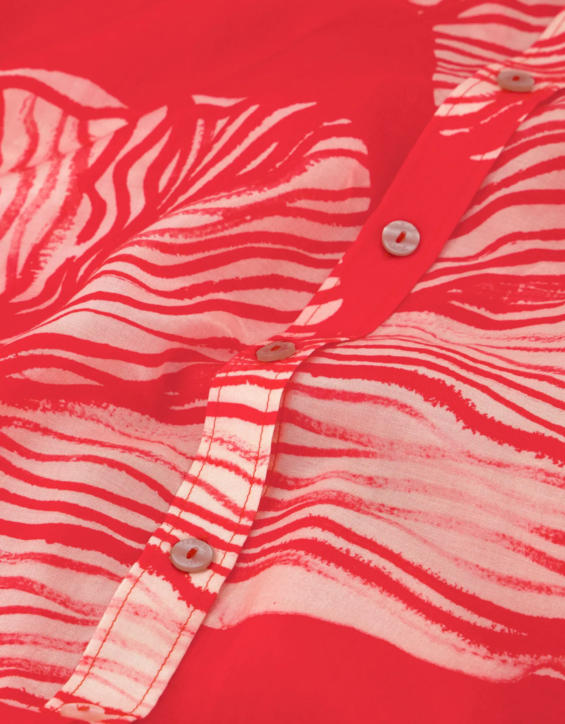 Fabienne Chapot Denis Shell Print Shirt Dress Red