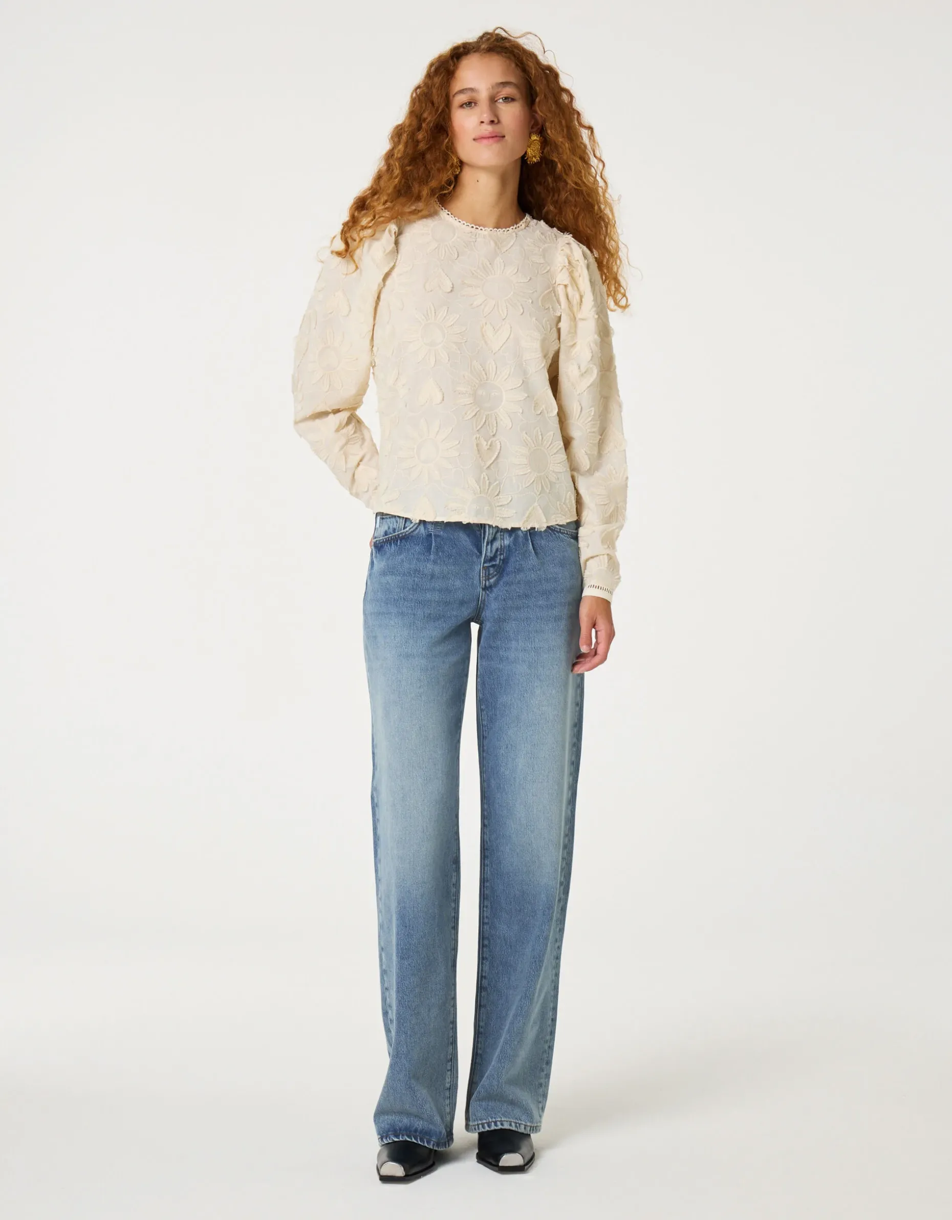 Fabienne Chapot Ida Embroidered Top White