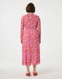 Fabienne Chapot Natty Wrap Midi Dress Pink
