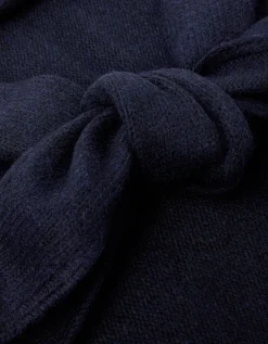 Fae Knitted Triangle Scarf Blue