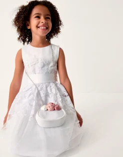 Felicity Floral Embroidered Communion Dress White