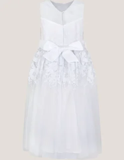 Felicity Floral Embroidered Communion Dress White