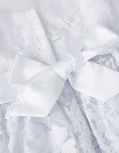 Felicity Floral Embroidered Communion Dress White