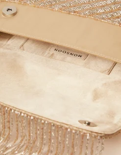 Fern Beaded Tassel Shoulder Bag