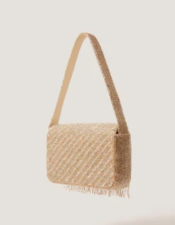 Fern Beaded Tassel Shoulder Bag