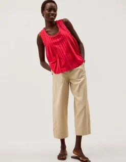 Fifi Sleeveless Stripe Top Pink