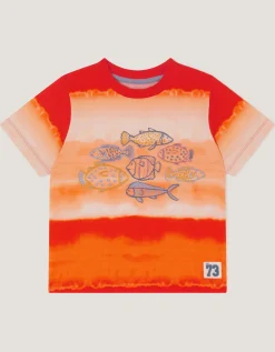 Fish Tie-Dye T-Shirt Orange