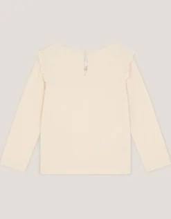 Floral Embroidered Long Sleeve Top Ivory