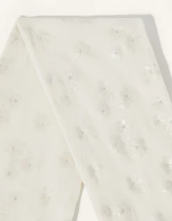 Floral Print Tights Ivory