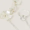 Flower Butterfly Ring & Hand Chain