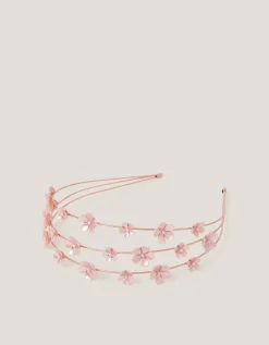 Flower Pearl Wire Headband