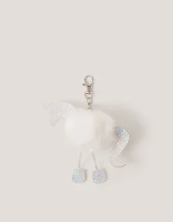 Fluffy Unicorn Bag Charm
