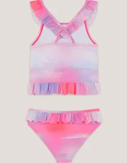 Frilly Ombré Tankini Set Pink