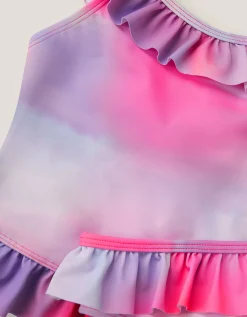 Frilly Ombré Tankini Set Pink