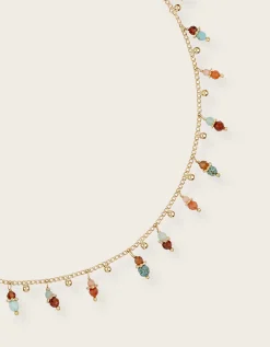 Gas Bijoux Gold-Plated Gemstone Vert & Pink Quartz Necklace
