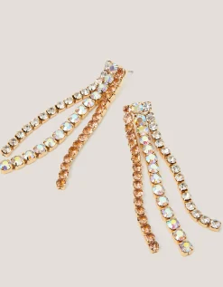Gemstone Tassel Drop Earrings