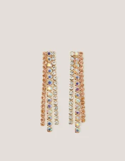 Gemstone Tassel Drop Earrings