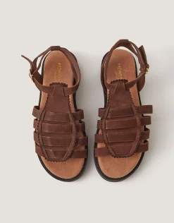 Gigi Suede Gladiator Sandals Brown