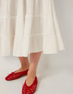 Ginny Tiered Maxi Skirt Ivory