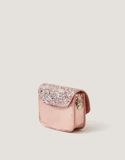 Glitter Bow Bag & Hair Clips Set